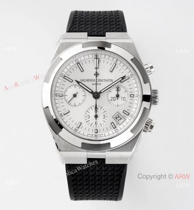 8F V2 Swiss Replica Vacheron Constantin Overseas Chronograph 5500V White Dial Watch